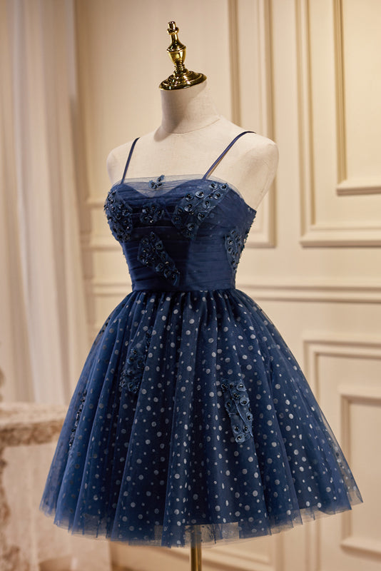 Juniper |A line Spaghetti Straps Tulle Homecoming Dress - Homecoming Dress - DYAVOR®