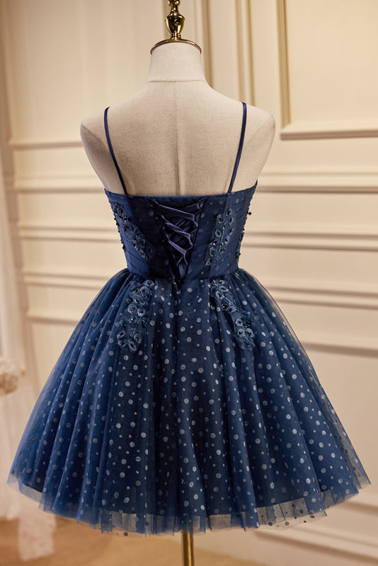 Juniper |A line Spaghetti Straps Tulle Homecoming Dress - Homecoming Dress - DYAVOR®