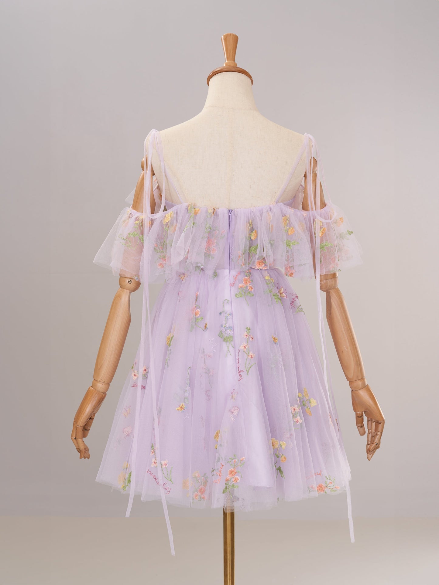 Lavender Off the Shoulder Corset Homecoming Dress with Ruffles - Cocktail Dress - DYAVOR®