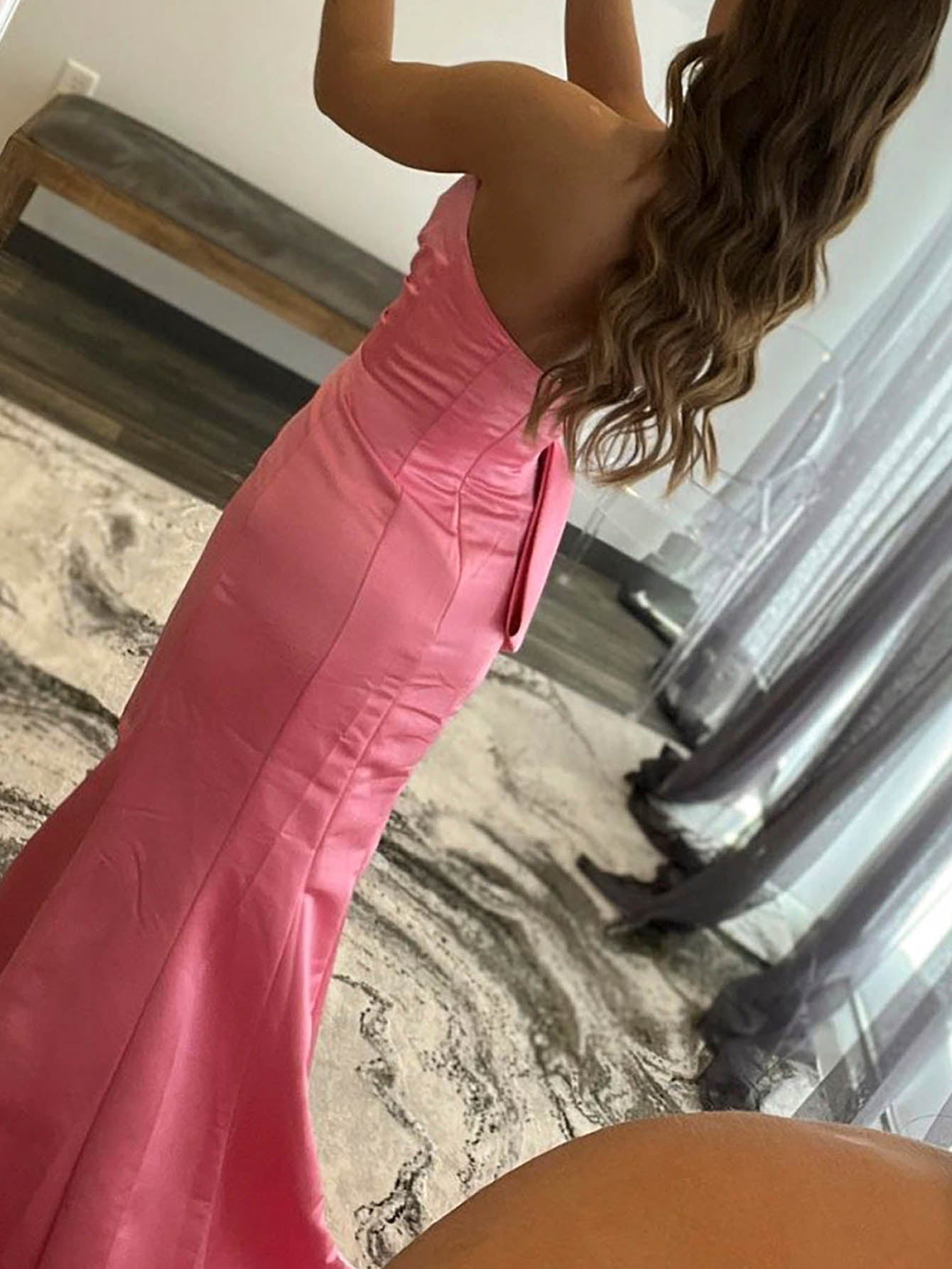 Bexley |Mermaid Strapless Long Satin Prom Dress with bow tie - Prom Dress - DYAVOR®