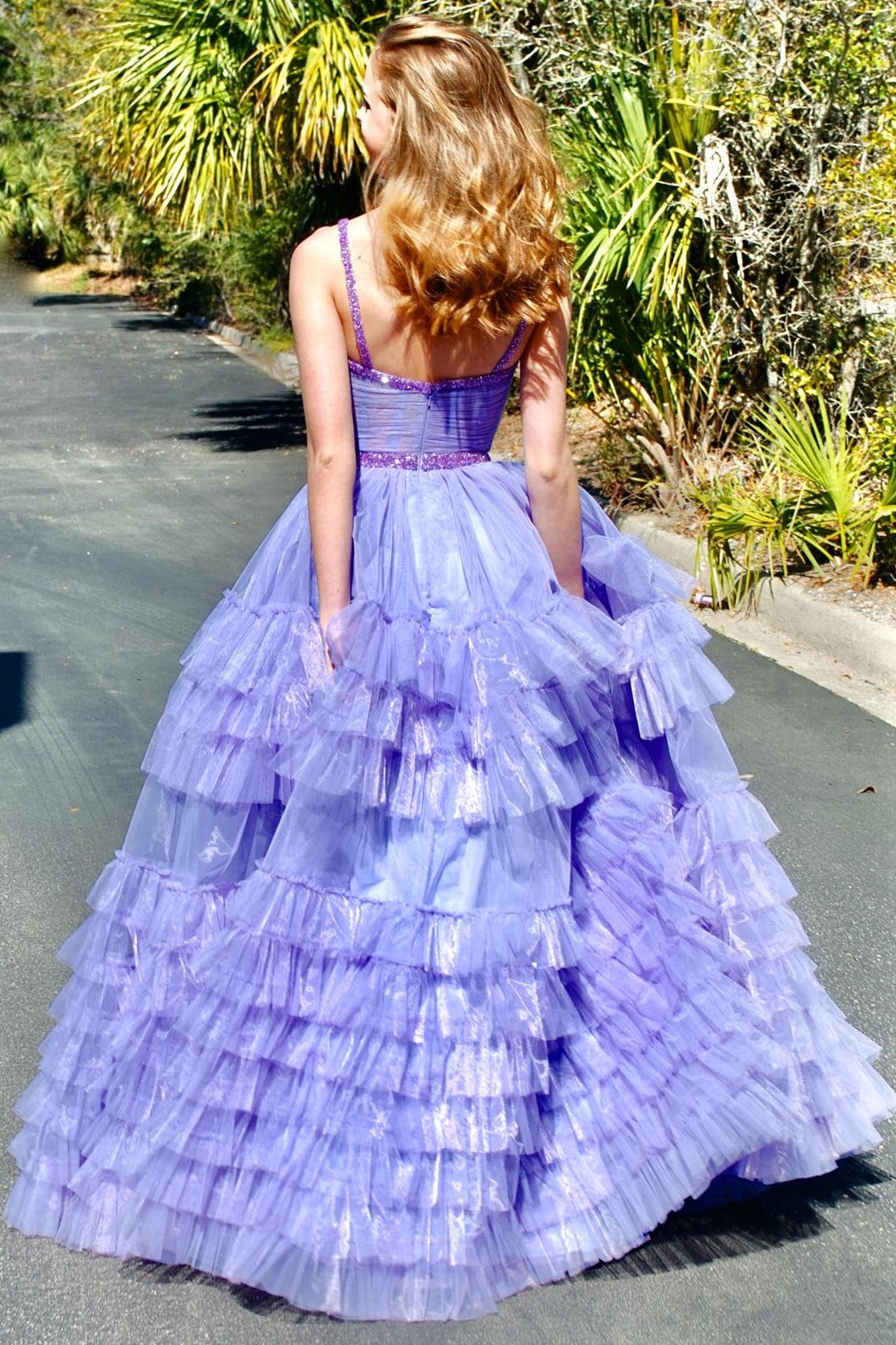 Tiered Ruffle Sweetheart Beaded Long Prom Dress - Prom Dresses - DYAVOR®