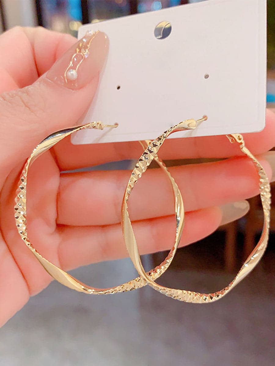 Irregular Hoop Earrings MSE033143 - Earrings - DYAVOR®