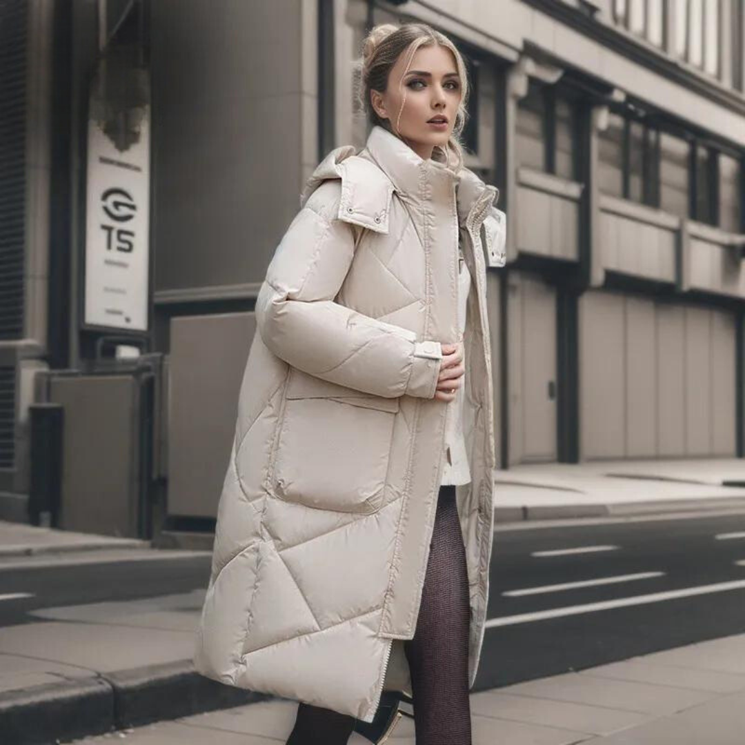 Kati - solid winter coat for women - - DYAVOR®
