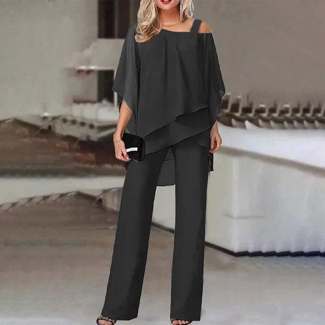 Layered Top with Pants - Modern Design - Comfortable - Perfect for Work or Evening Outings - 05/112024 1 - DYAVOR®
