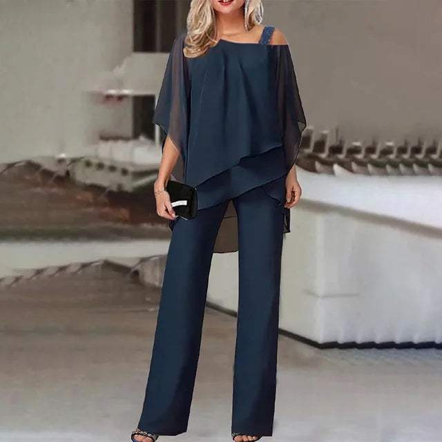 Layered Top with Pants - Modern Design - Comfortable - Perfect for Work or Evening Outings - 05/112024 1 - DYAVOR®