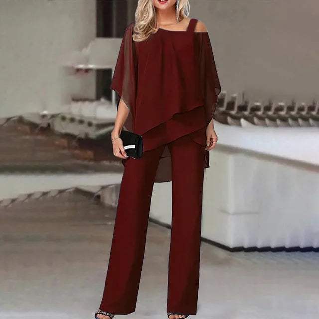 Layered Top with Pants - Modern Design - Comfortable - Perfect for Work or Evening Outings - 05/112024 1 - DYAVOR®