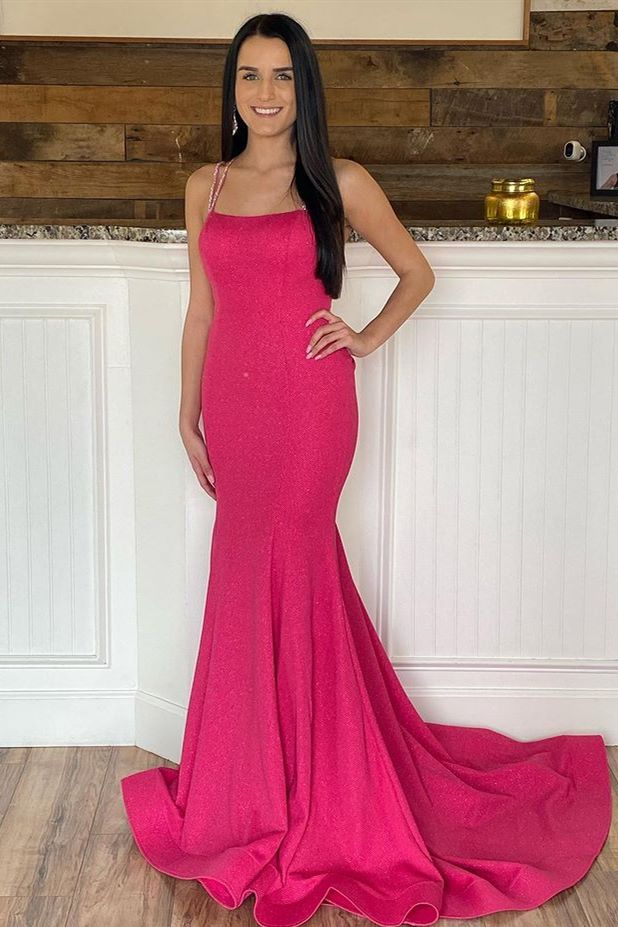 Light Blue Beaded Backless Trumpet Long Prom Dress - Prom Dress - DYAVOR®