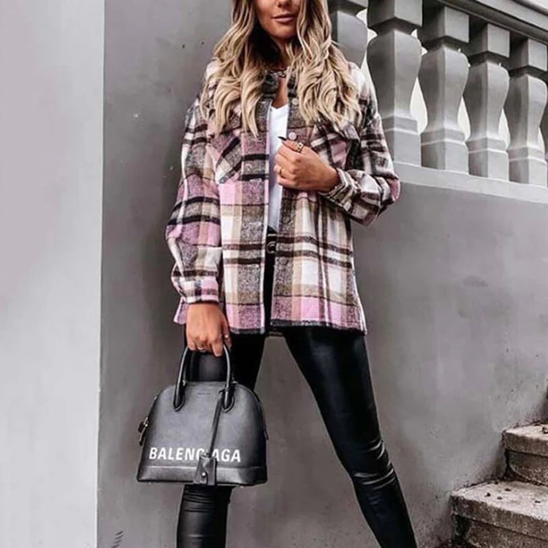 Lotte - Checkered Autumn Coat - 07/112024 2 - DYAVOR®