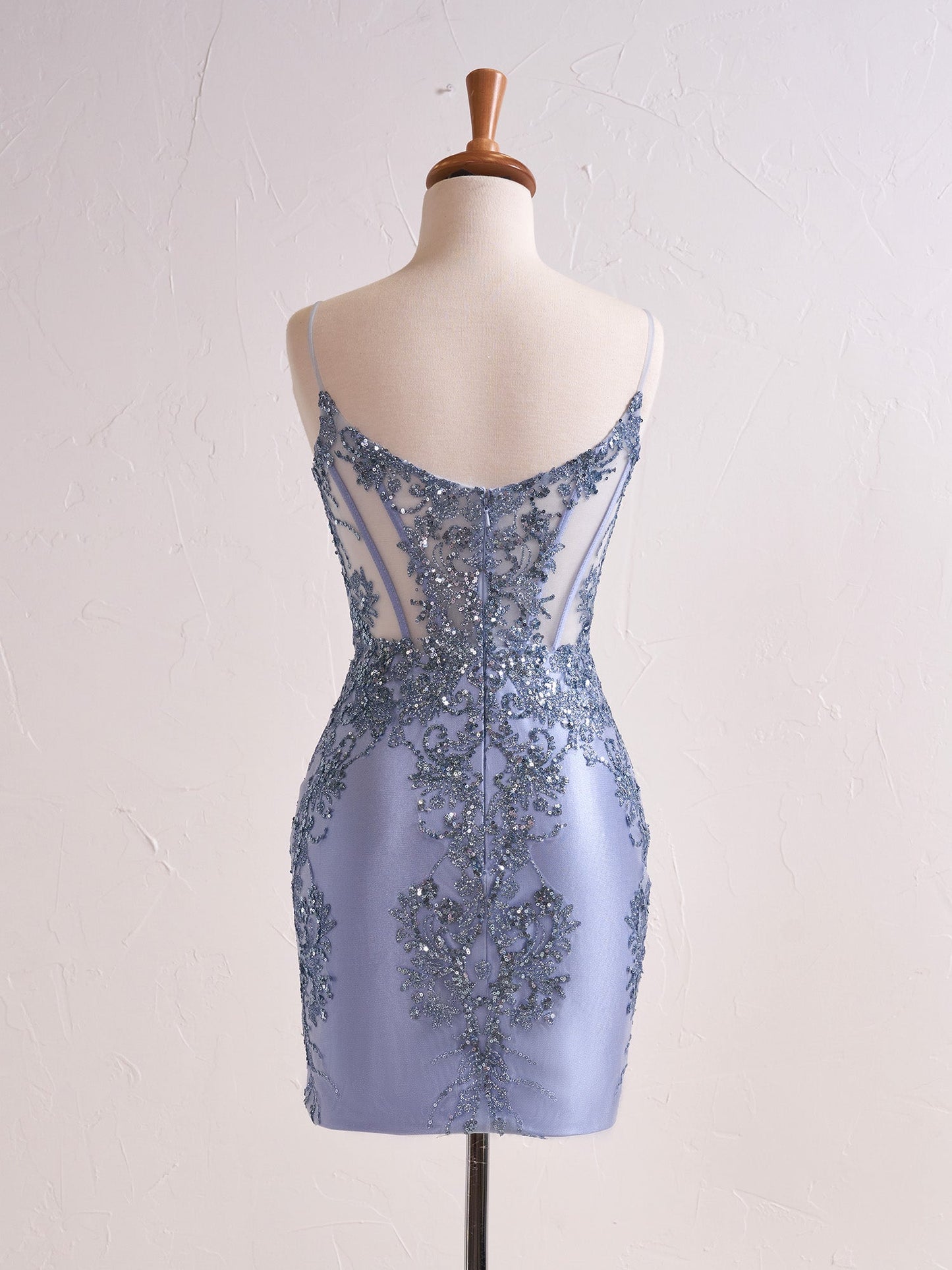 Lacey | Sheer Corset Short Sequin Prom Dress - Cocktail Dress - DYAVOR®
