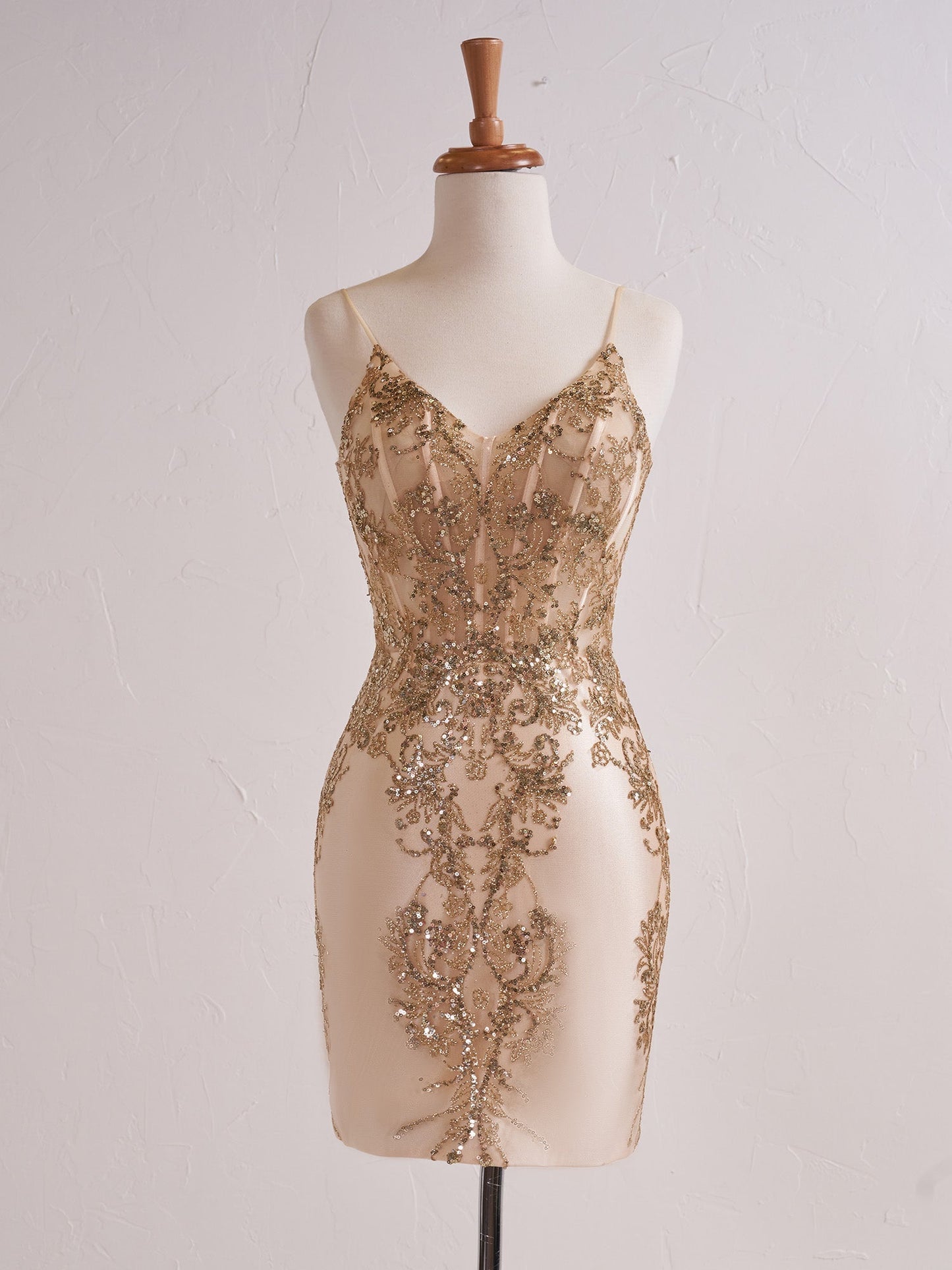 Lacey | Sheer Corset Short Sequin Prom Dress - Cocktail Dress - DYAVOR®