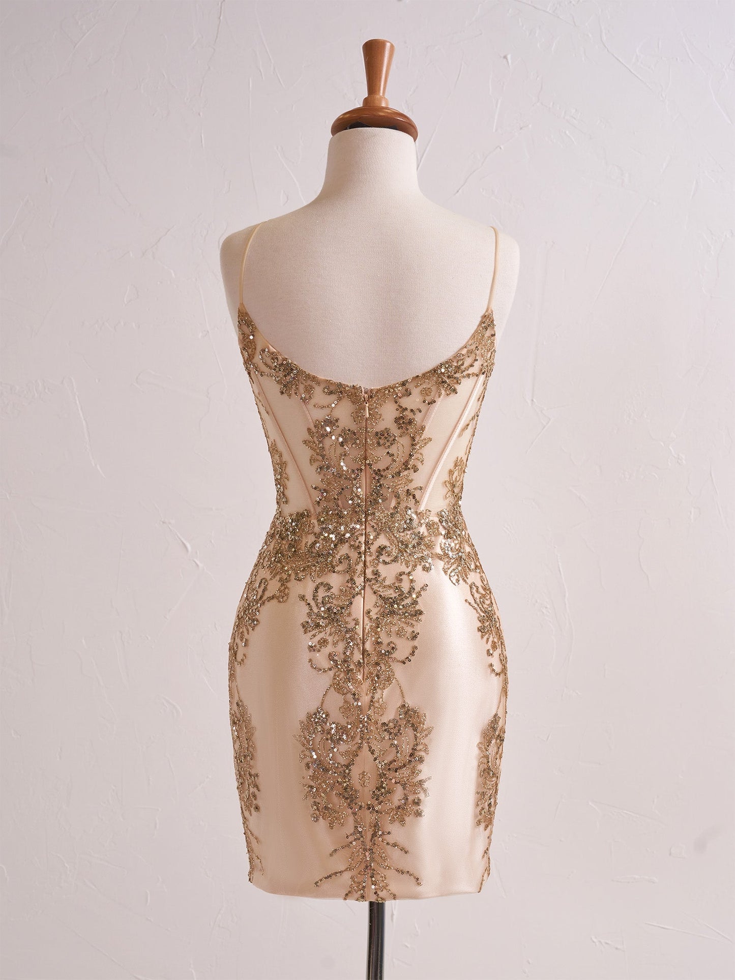 Lacey | Sheer Corset Short Sequin Prom Dress - Cocktail Dress - DYAVOR®