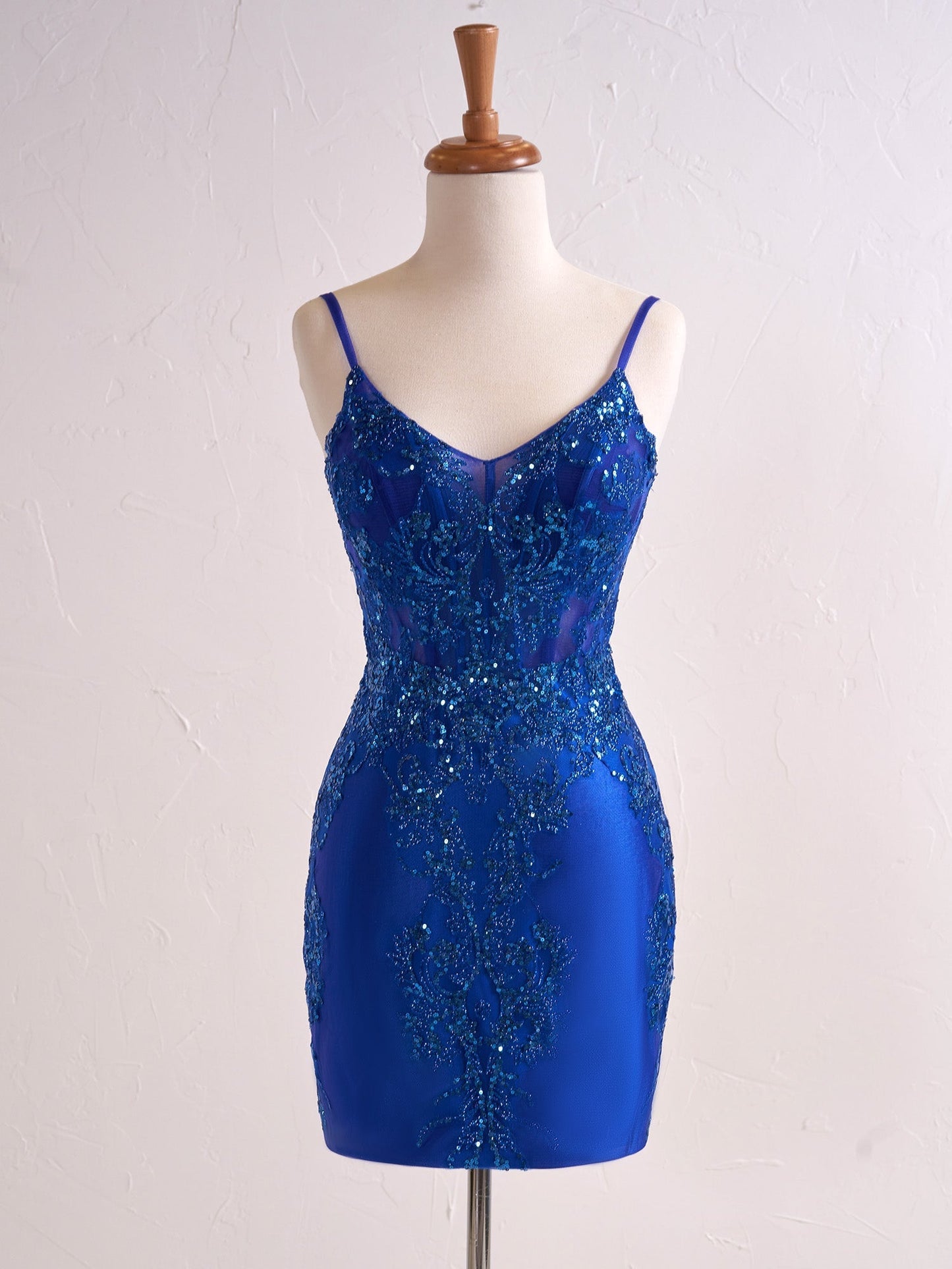 Lacey | Sheer Corset Short Sequin Prom Dress - Cocktail Dress - DYAVOR®