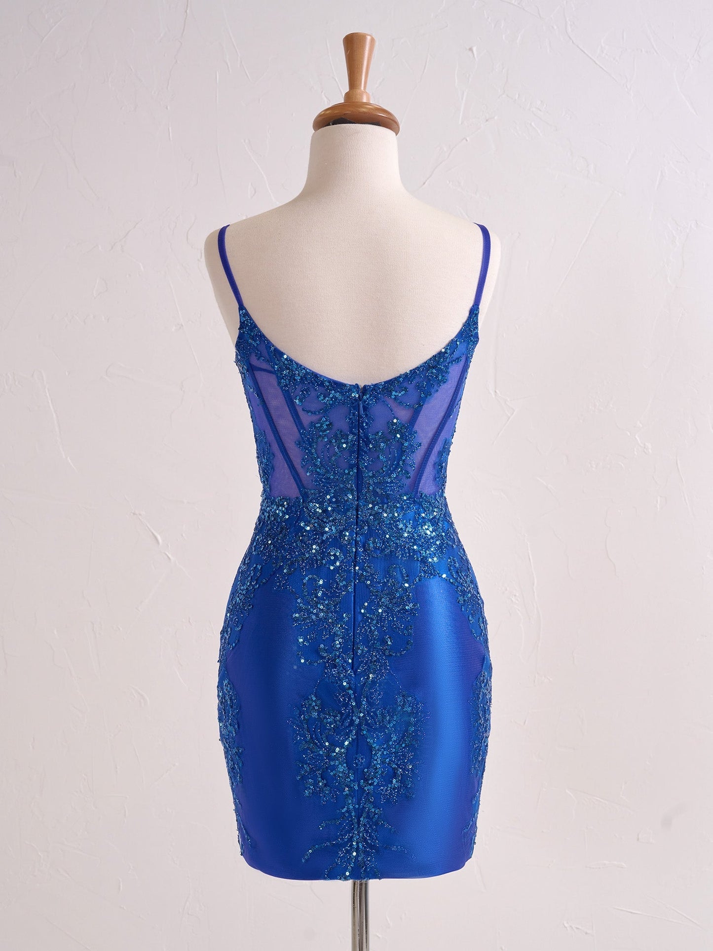 Lacey | Sheer Corset Short Sequin Prom Dress - Cocktail Dress - DYAVOR®