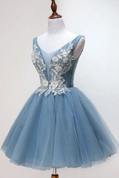 Lauren |Princess Tulle Appliqued Homecoming Dress - Homecoming Dress - DYAVOR®