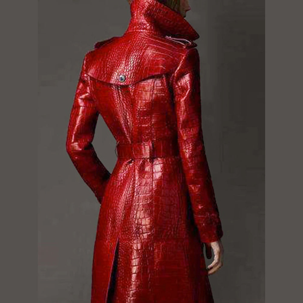 Autumn Leather Trench Coat - coats - DYAVOR®