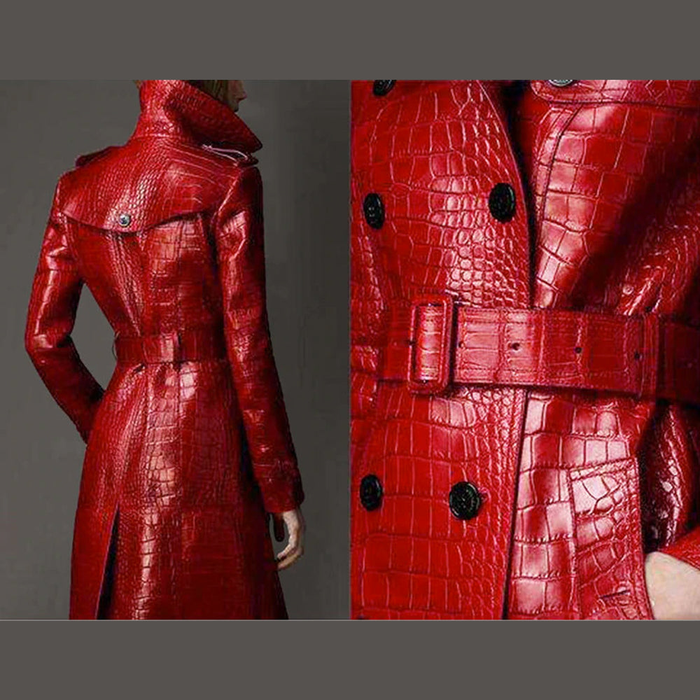 Autumn Leather Trench Coat - coats - DYAVOR®