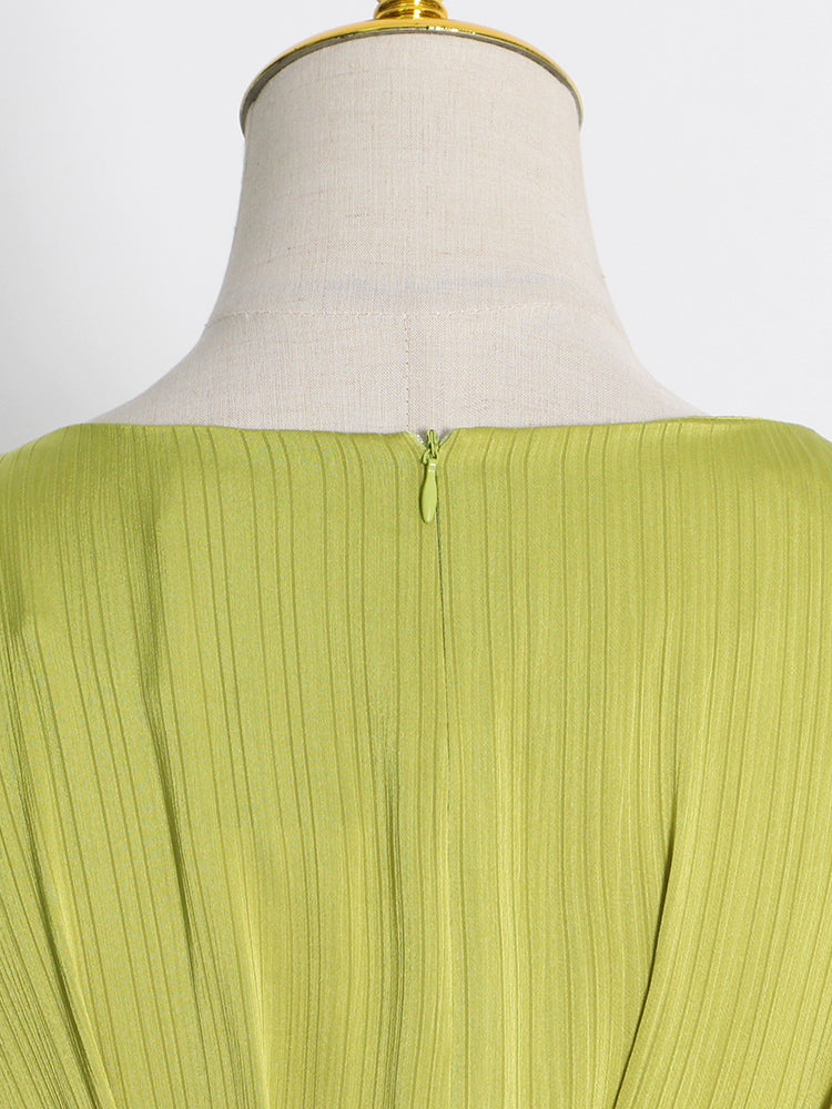 Long  Dress With A Wide Belt -  - DYAVOR®