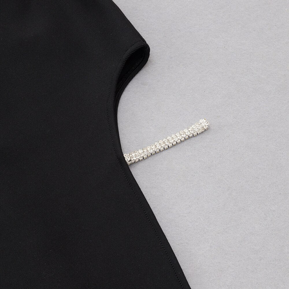 Black Asymmetric Dress - - DYAVOR®