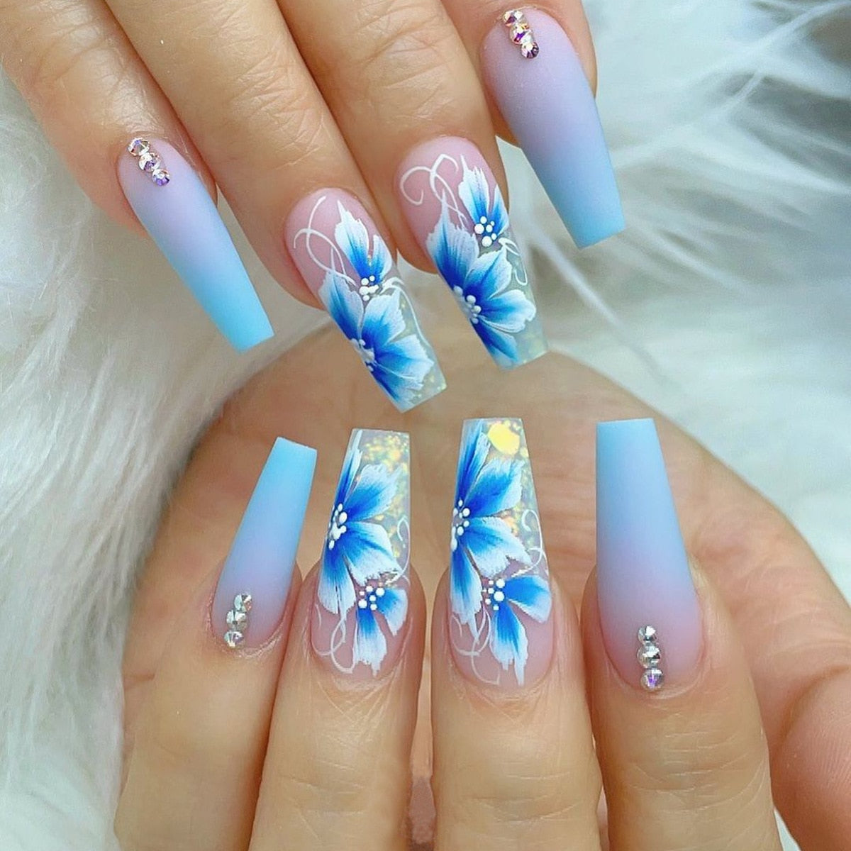 Baddie Long Press On Nails