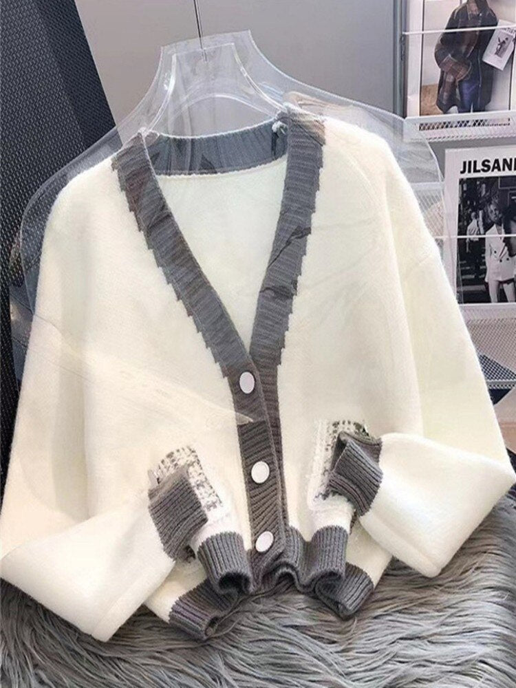 Knitted Cardigans for Woman Spring Autumn New Small Fragrance Tops Premium Sense Ladies Sweater Fashion Casual Coat Knitwears - - DYAVOR®