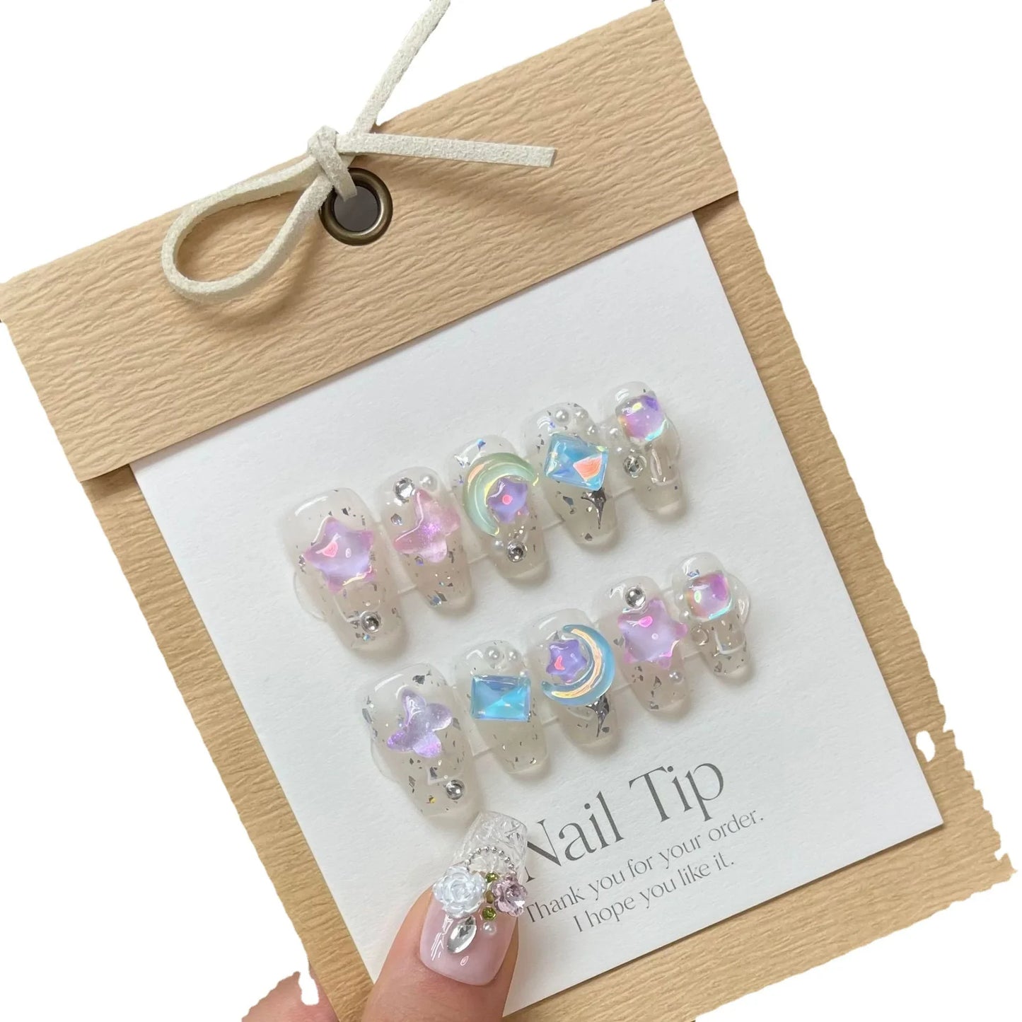 Handmade Beauty Nails Pressed On Nails Design Decoration Fake Nails Design Full Cover Artificial False Nails Manicure Wearable - - DYAVOR®
