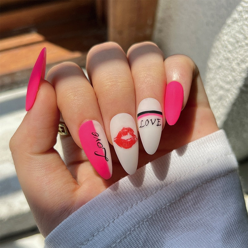 Almond Press On Nails - - DYAVOR®