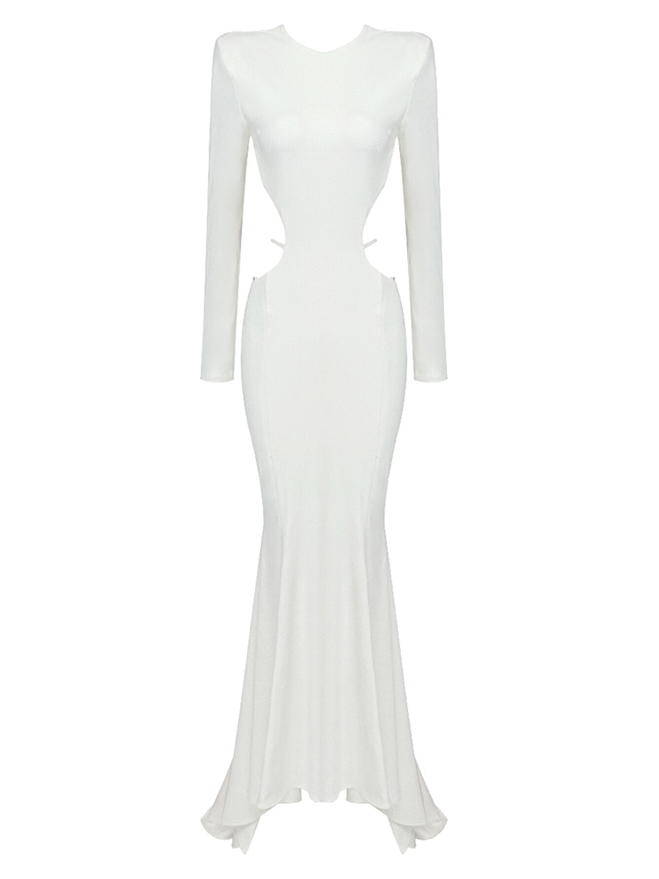 White Open Back Maxi Dress - - DYAVOR®