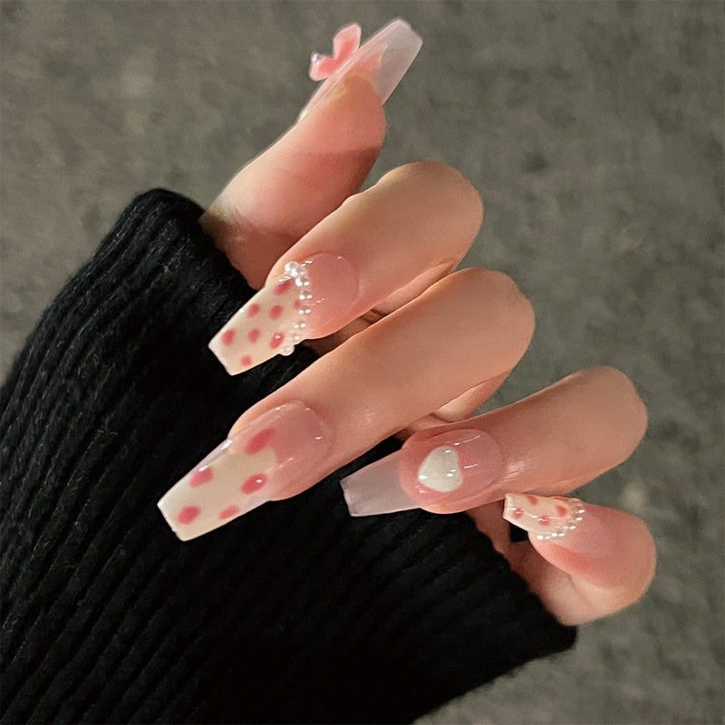 Clear Sparkly Press On Nails - - DYAVOR®