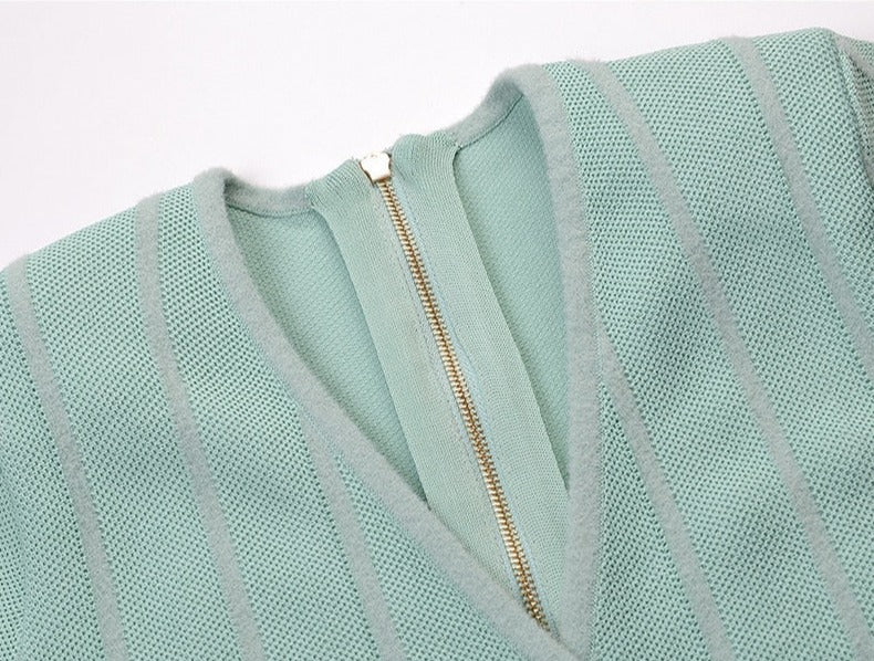 Mint V-neck Mini  Dress - dress - DYAVOR®