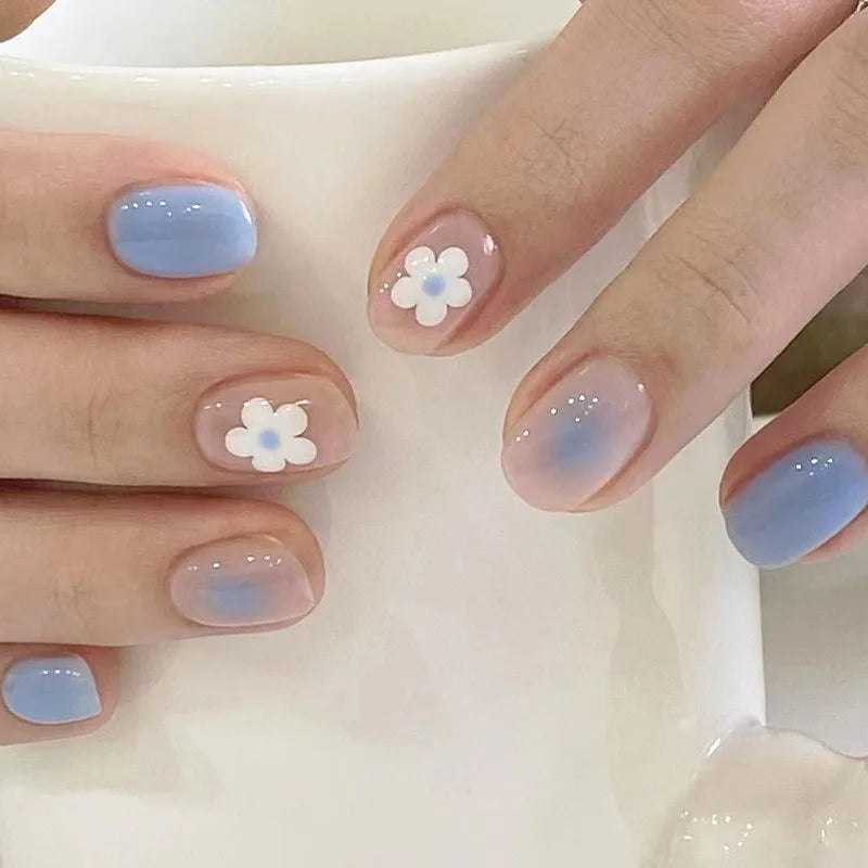 24Pcs Long Coffin False Nails Glitter Fake Nail with Rhinestones Press on Nails Full Cover Nail Tips Detachable Fake Fingernails