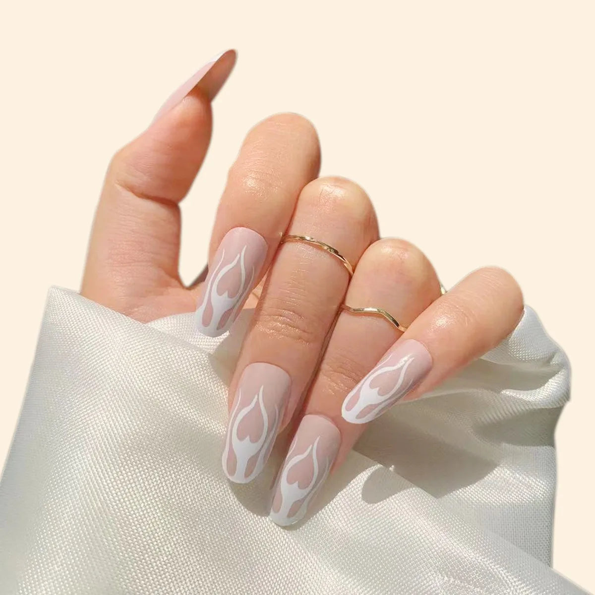 24Pcs Long Coffin False Nails Glitter Fake Nail with Rhinestones Press on Nails Full Cover Nail Tips Detachable Fake Fingernails