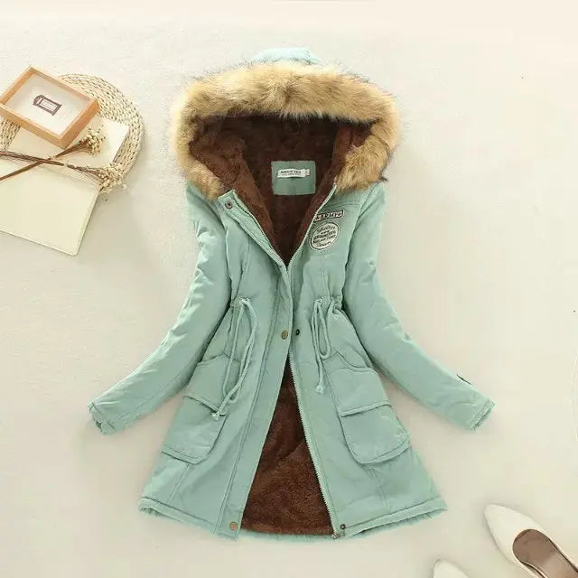 Hilde | warm lined winter jacket with hood for women - - DYAVOR®