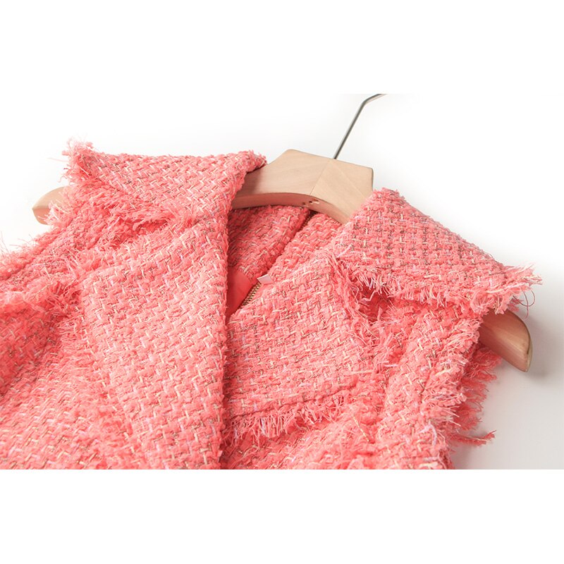 Tweed Double - breasted Short Dress -  - DYAVOR®