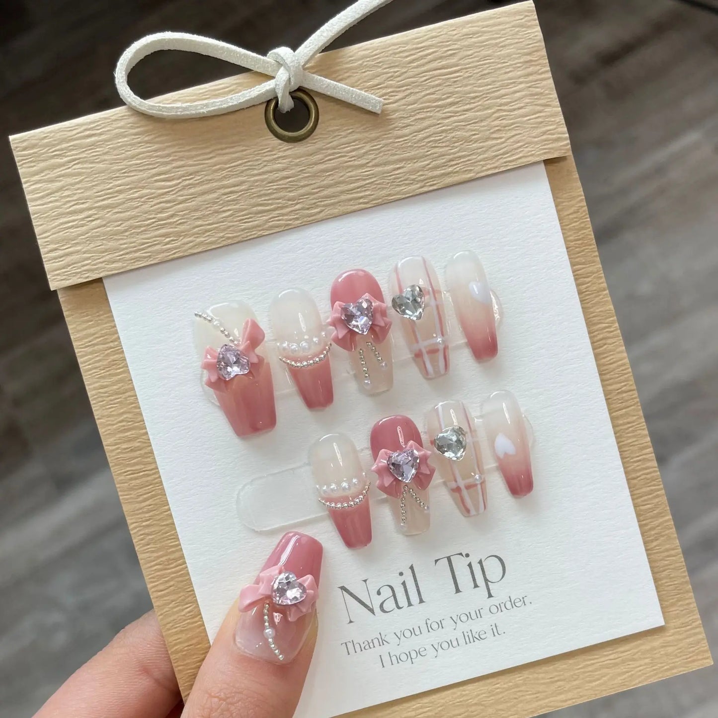 Handmade Y2k Press On Nails Coffin Reusable Decoration Fake Nails Full Cover Artificial Manicuree Wearable False Nail For Women - - DYAVOR®