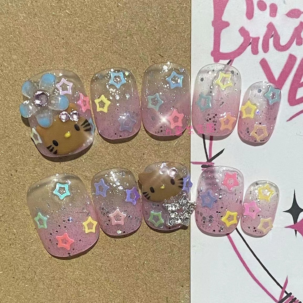 Hello Kitty Press On Nails - - DYAVOR®