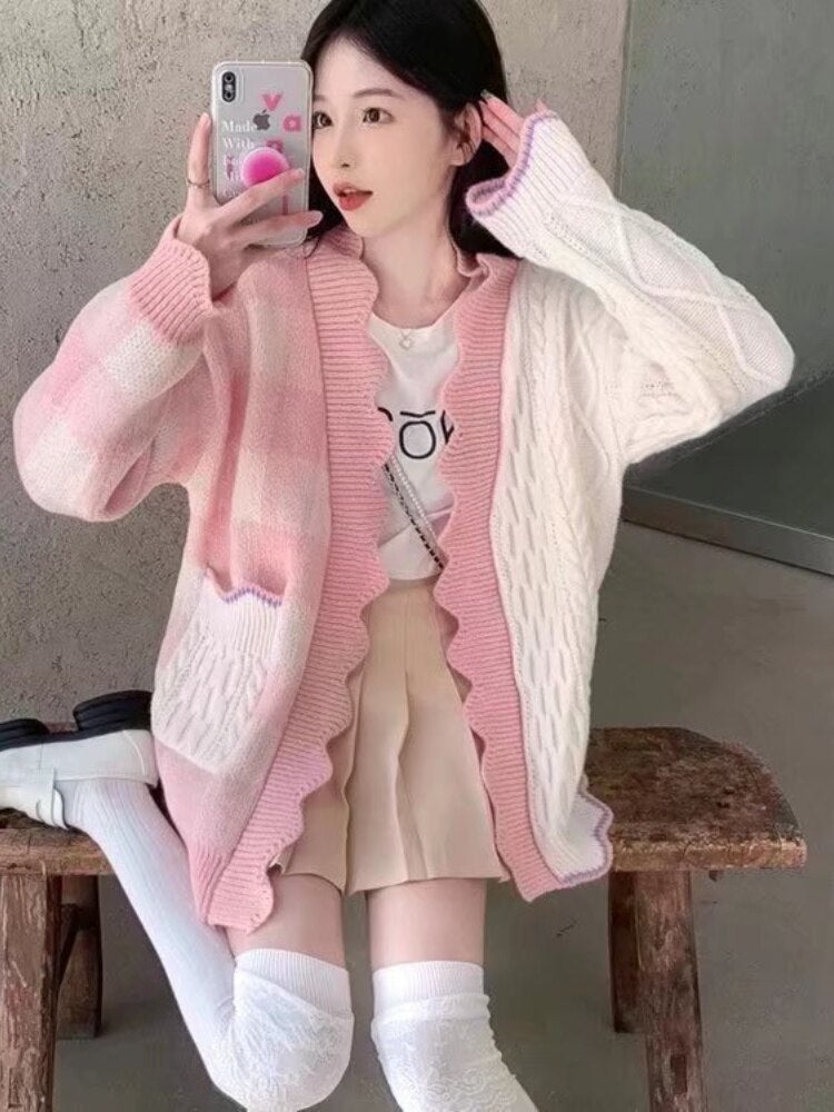 Fashion Woman Blouses 2022 New Loose Long-sleeved Jacket Gentle Wind Sweater Coat Cardigan Woman Streetwear Women's Clothing Top - - DYAVOR®