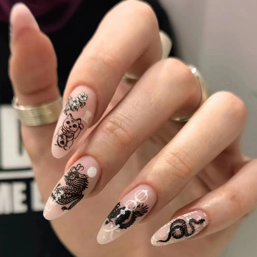 Gothic Press On Nails - - DYAVOR®