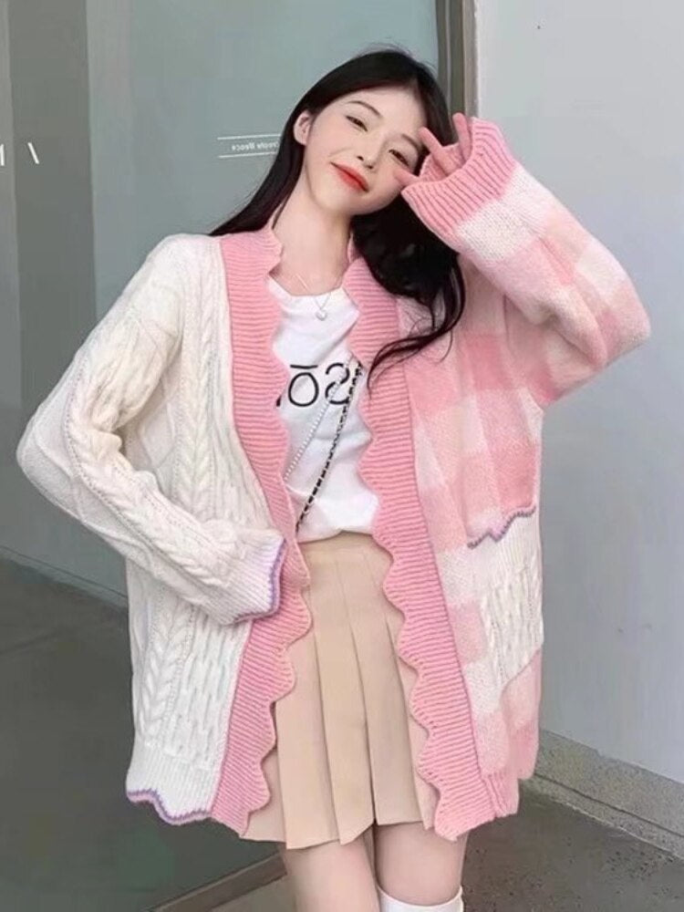 Fashion Woman Blouses 2022 New Loose Long-sleeved Jacket Gentle Wind Sweater Coat Cardigan Woman Streetwear Women's Clothing Top - - DYAVOR®