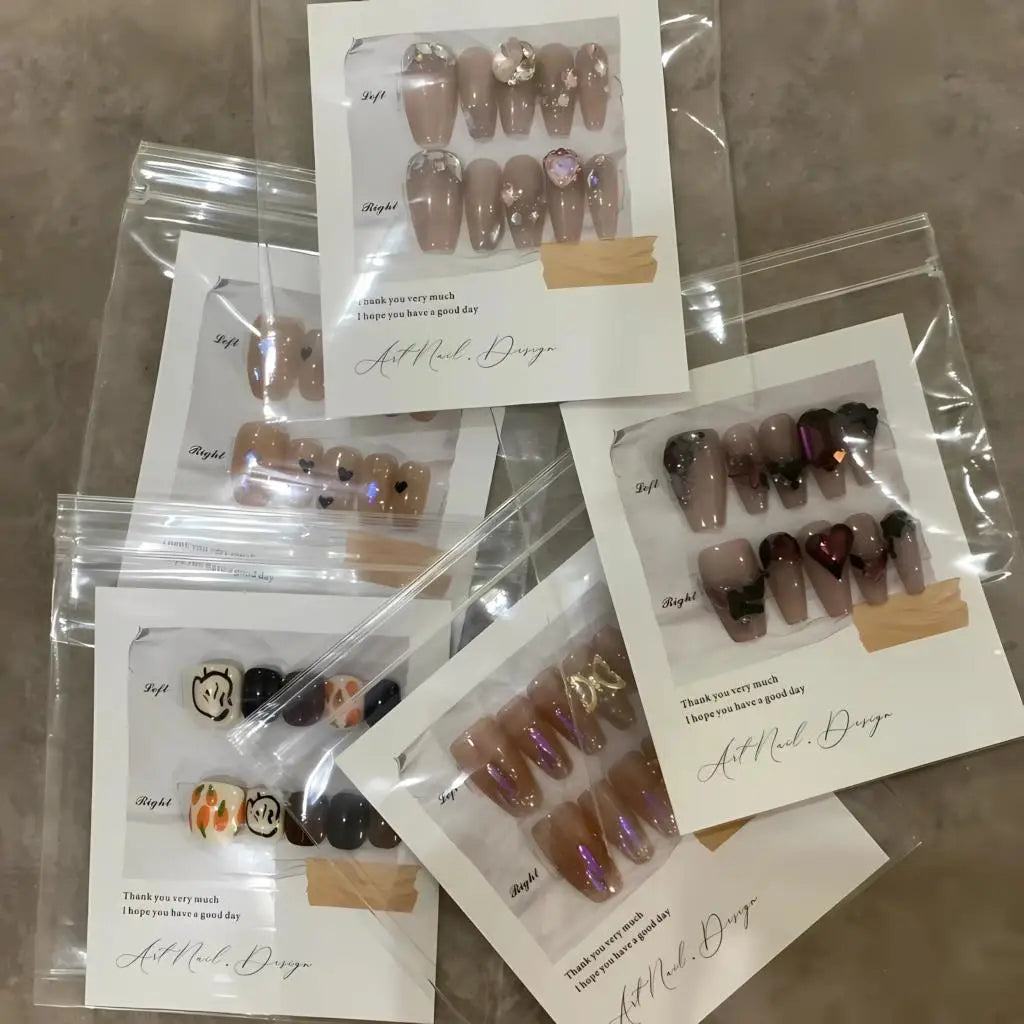 10 PCS Nail Art Display Paper Press on Nails Card Nail Display Background Card Design Dedicated for Salon Supplies -  - DYAVOR®