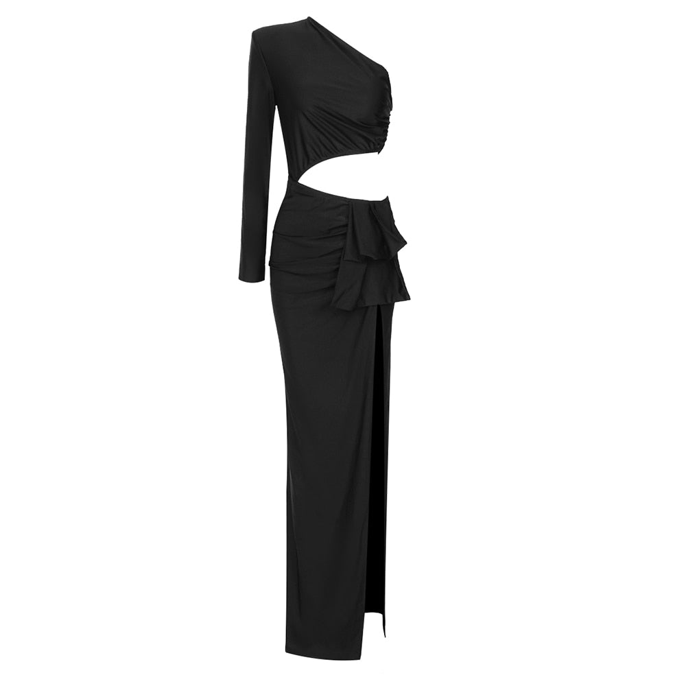 Black Cutouts Maxi Dress - - DYAVOR®