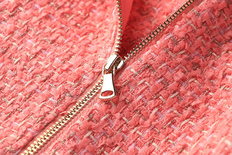 Tweed Double - breasted Short Dress -  - DYAVOR®