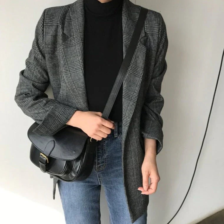 Flina - blazer with plaid jacket - - DYAVOR®