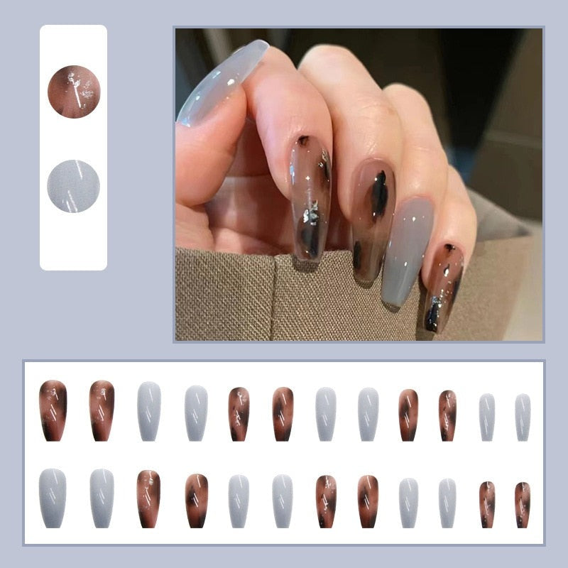 Floral Press On Nails - - DYAVOR®