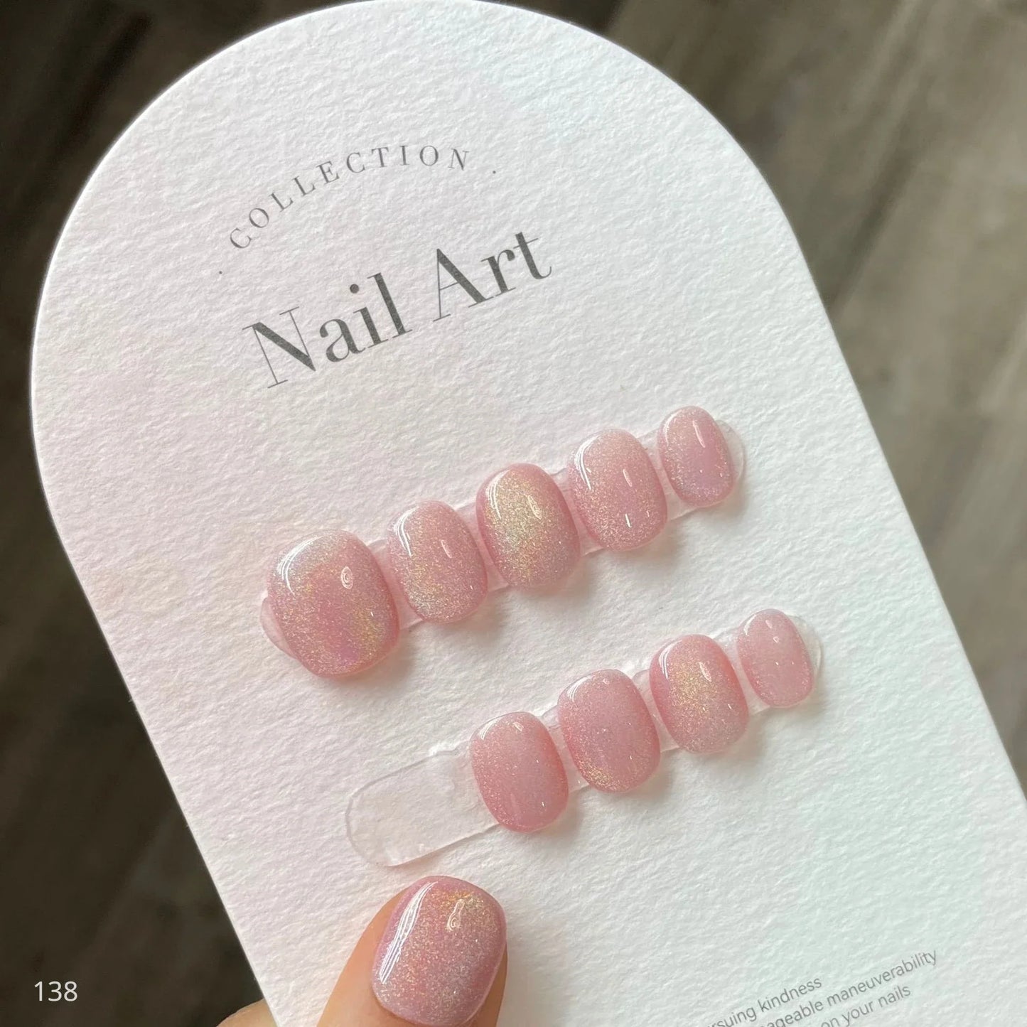 10Pcs Short Handmade Press On Nails Gradient Cute Fake Nails Full Cover Ballerina with Acrylic Wearable Manicure Artificial Nail - - DYAVOR®