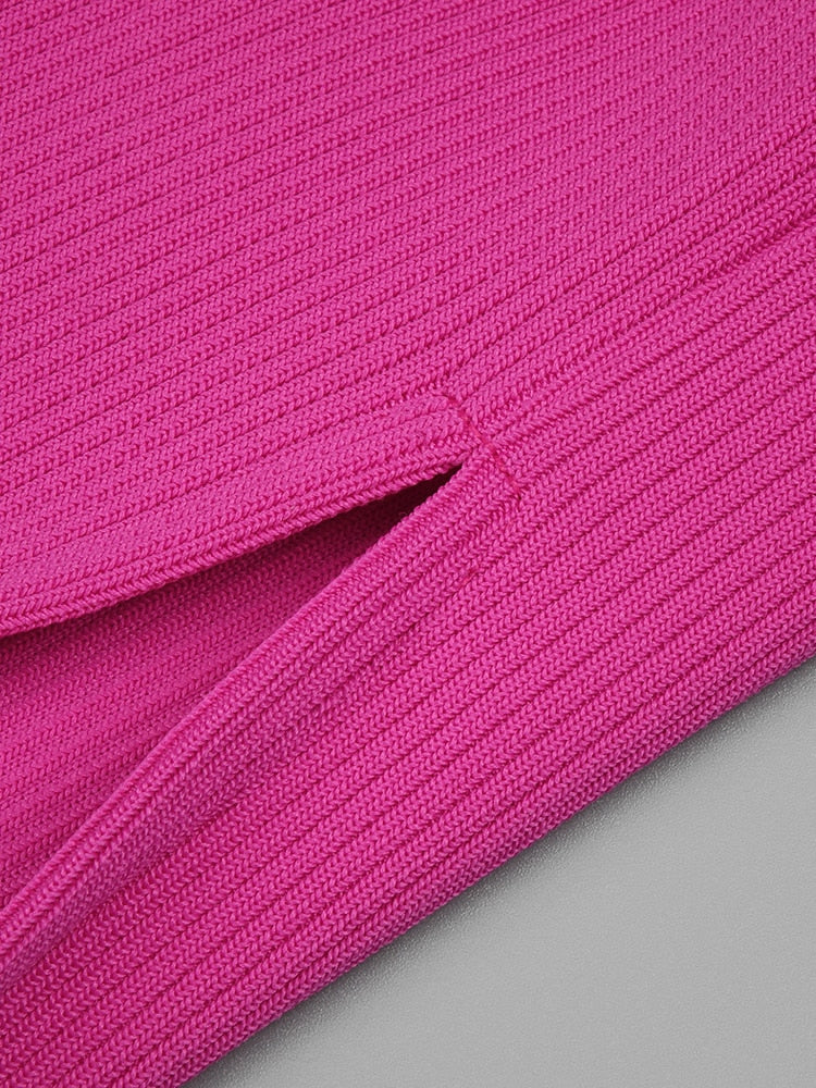 Pink Maxi Dress with Rhinestone Bows - - DYAVOR®