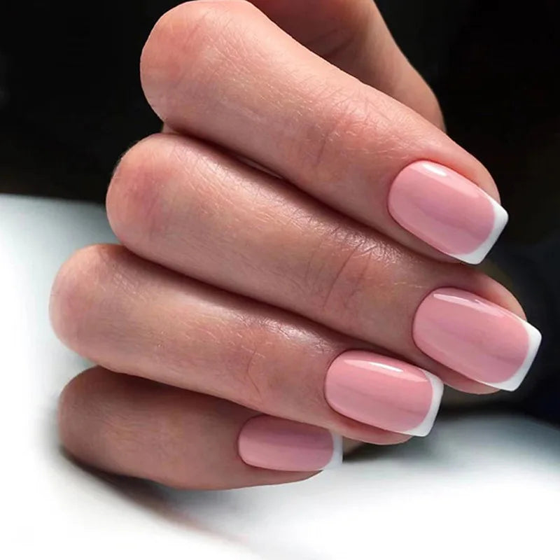 24Pcs Gradient Acrylic Fake Nails Art Long Ballet Wearing Nails Fake Press on Nail Tips Full Cover Removable French False Nails - - DYAVOR®