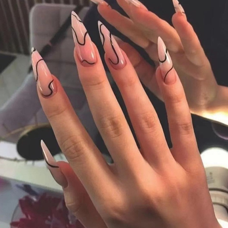 Almond Press On Nails - - DYAVOR®