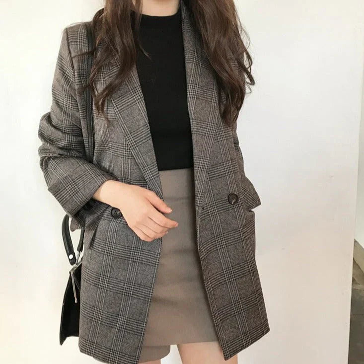Flina - blazer with plaid jacket - - DYAVOR®