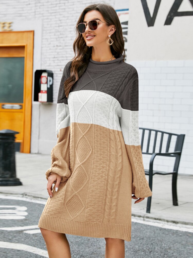 Fashion Women Sweaters 2022 Autumn Winter New Casual Sweater Striped Contrast Long Sleeve Pullover Vintage Oversize Sweater Tops - - DYAVOR®