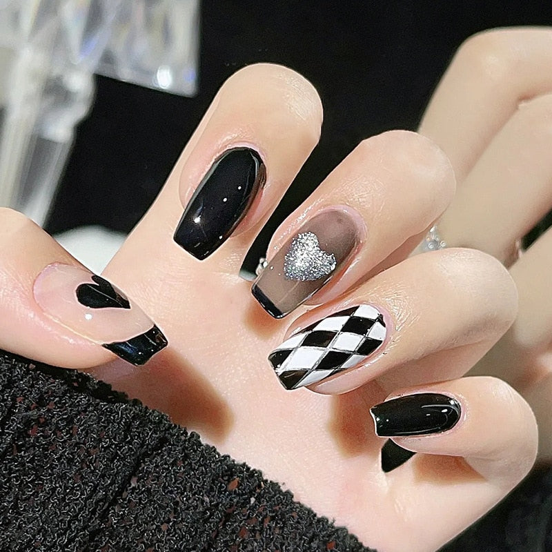 Clear Sparkly Press On Nails